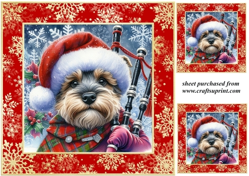 3 The Christmas piper card front/toppers 8