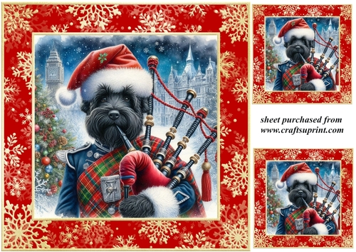 3 The Christmas piper card front/toppers 12