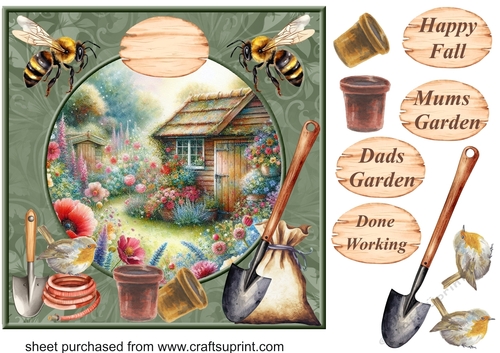 The garden shed card front 1