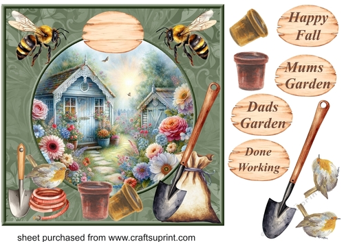 The garden shed card front 3