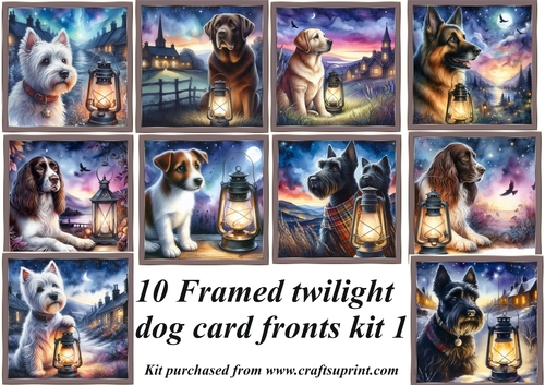 10 Twilight pup framed card fronts kit 1