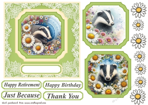 Daisy badger card front 1 (N)
