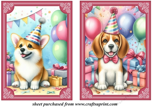 2 Birthday pup card fronts 1