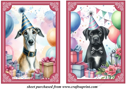 2 Birthday pup card fronts 2