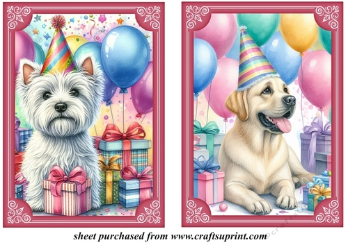 2 Birthday pup card fronts 4