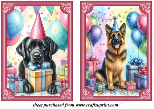 2 Birthday pup card fronts 5