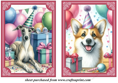 2 Birthday pup card fronts 6