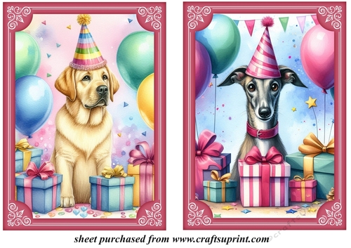 2 Birthday pup card fronts 7