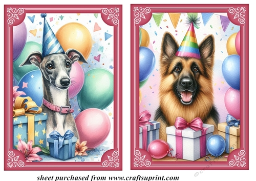 2 Birthday pup card fronts 10