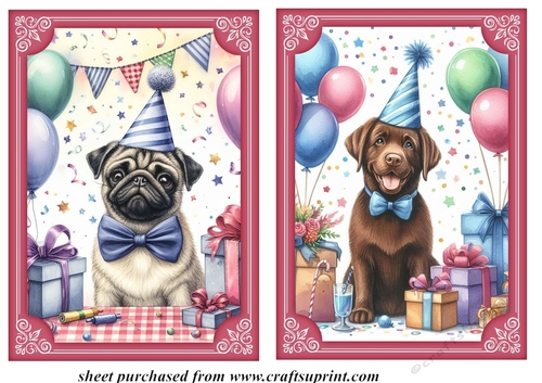 2 Birthday pup card fronts 11