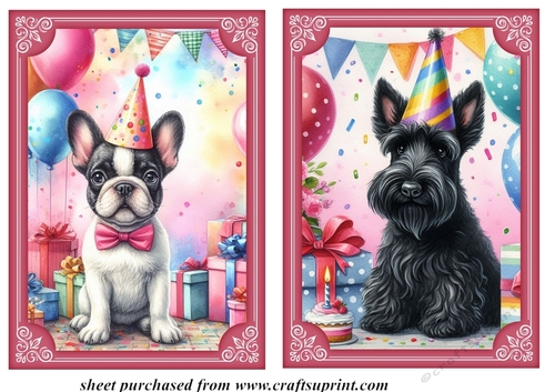 2 Birthday pup card fronts 13