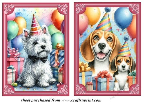 2 Birthday pup card fronts 14
