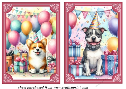 2 Birthday pup card fronts 15