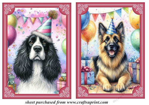 2 Birthday pup card fronts 19