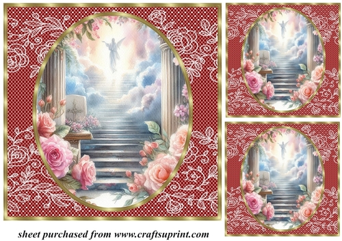 3 Oval sympathy card front/toppers 1