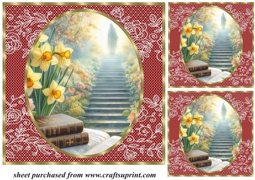 3 Oval sympathy card front/toppers 2