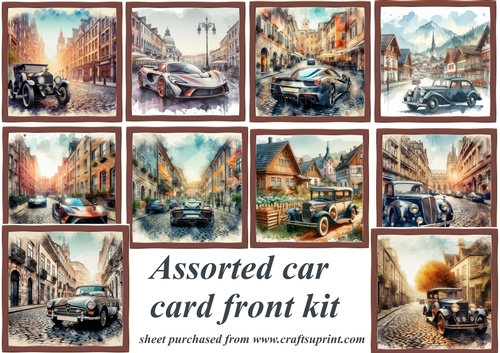 Assorted car card front kit