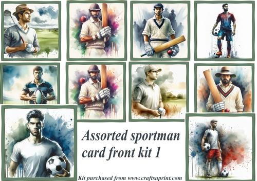Assorted sportsman card front kit