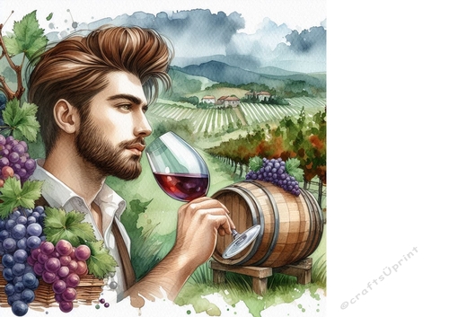 Enjoying a glass of wine background 1