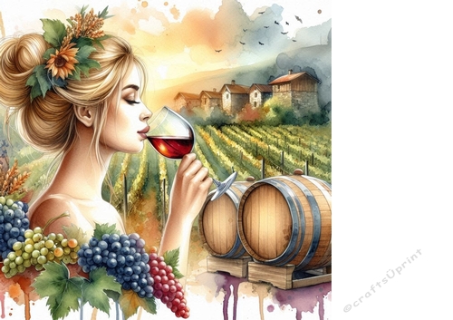 Enjoying a glass of wine background 16