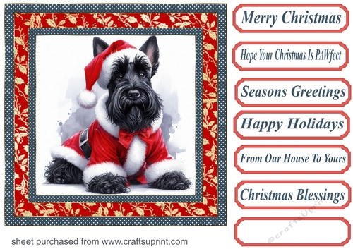 Santa Scottie card front 1