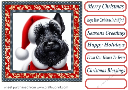 Santa Scottie card front 2