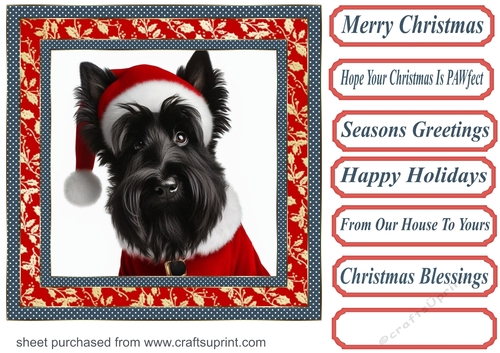 Santa Scottie card front 3