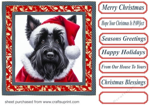 Santa Scottie card front 4
