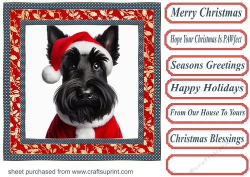 Santa Scottie card front 5