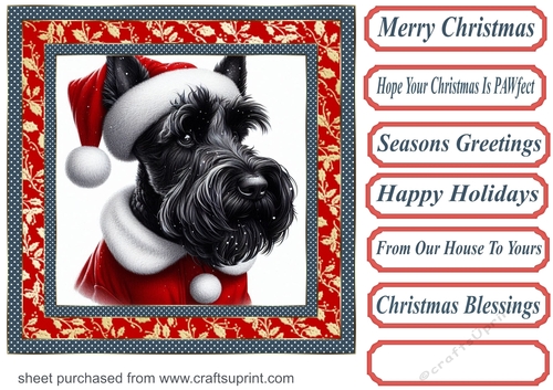 Santa Scottie card front 6