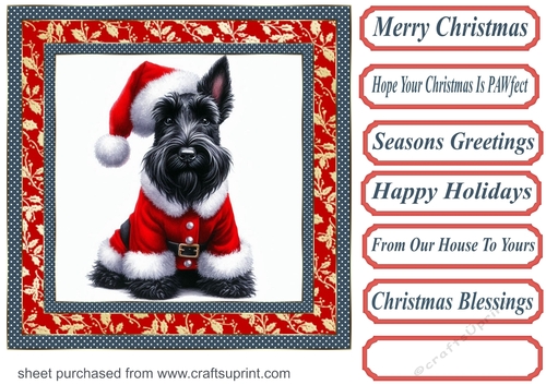 Santa Scottie card front 8
