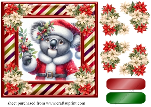 Koala Santa card front 1