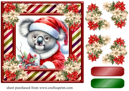 Koala Santa card front 2