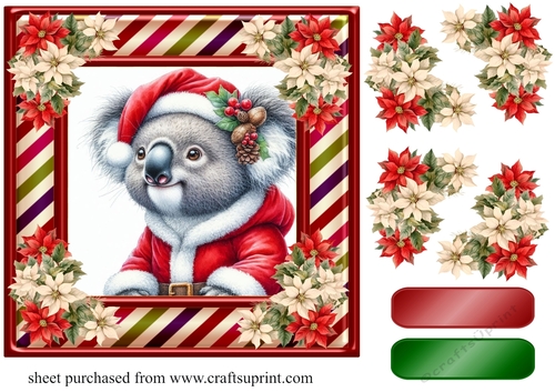Koala Santa card front 5