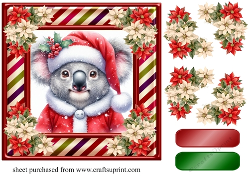 Koala Santa card front 6