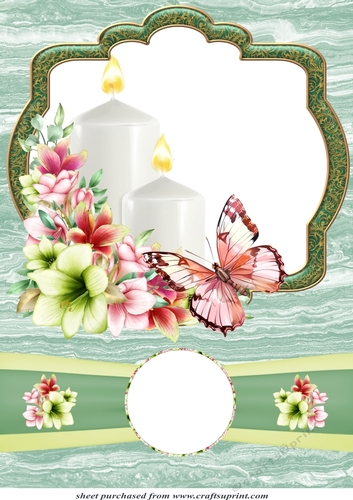 Large Amaryllis and candle topper 1