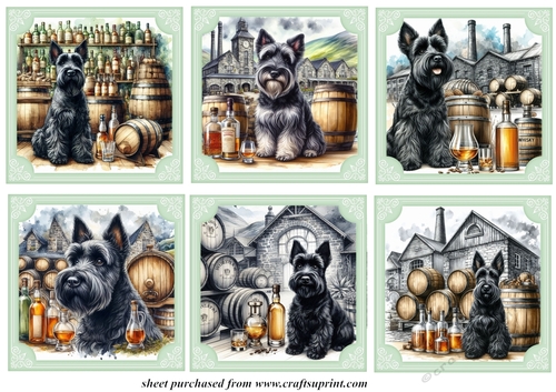 6 Whisky Scottie toppers