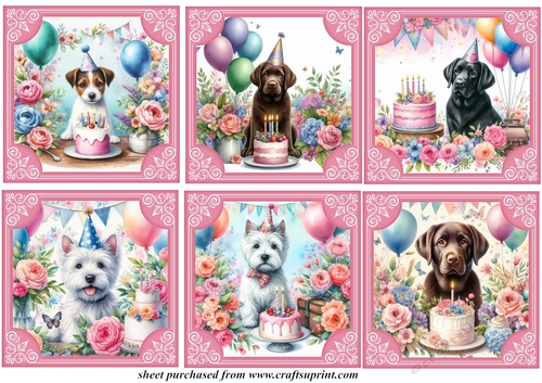 6 Birthday pup toppers 1