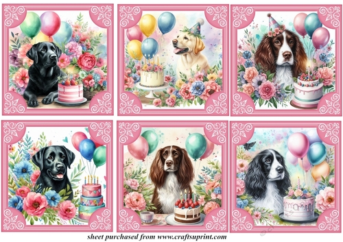 6 Birthday pup toppers 3