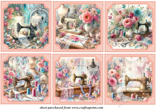 6 Floral sewing toppers