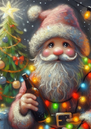 Large Santa with beer topper 1