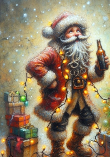 Large Santa with beer topper 2