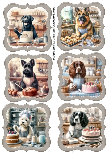 6 Baking pup toppers