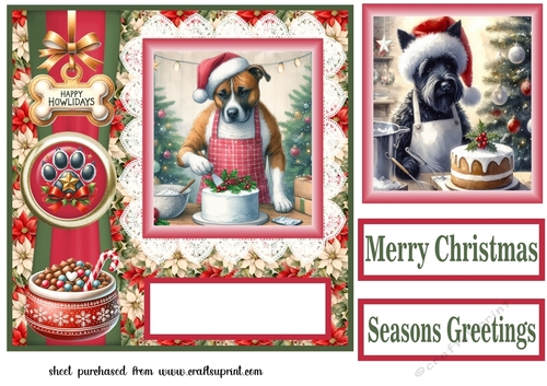 Christmas baking pup card front 1