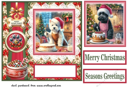 Christmas baking pup card front 2