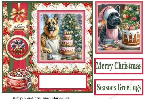Christmas baking pup card front 5