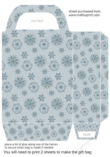 Snowflake gift bag 1