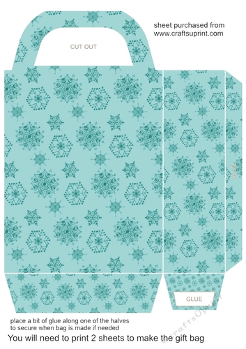 Snowflake gift bag 10