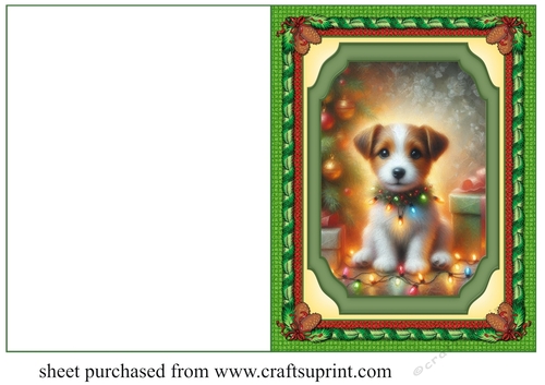 Christmas Jack Russell cut and fold card 4