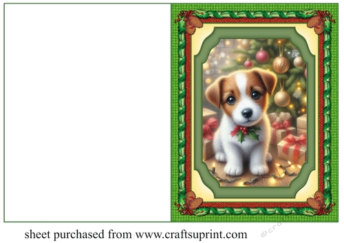 Christmas Jack Russell cut and fold card 5